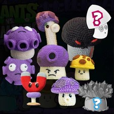 PVZ Crochet Plush Toy, Plants vs Zombies Inspired Handmade Doll, Gift For Gamers picture
