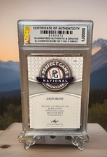 GRADED GEM-MT 10 ZION ROSE 2022 Leaf Perfect Game ROOKIE #100. Coa picture