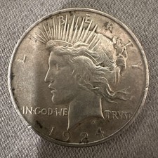 1924 Peace Silver Dollar AU-55 picture