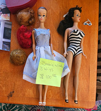 Barbie Vintage 1960s 11in Fashion Doll Lot w/ Outfits & Accessories picture