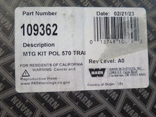 Warn Front Plow Mounting Kit 2022-2024 Polaris Sportsman 570 Trail 109362 picture