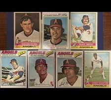 MLB Baseball Los Angeles Angels 1976-78 Topps 7 Card Mix Lot w/ Nolan Ryan picture