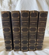 Rare 1890-1910 Plutarch’s Lives 5-Vol Set, Edition De Luxe #165/1000 picture