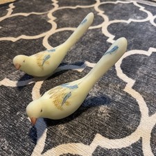 Pair of vintage Fenton Hand Painted 7