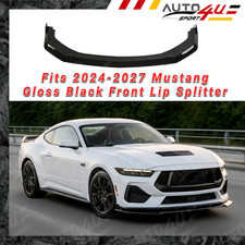Fits 2024-27 Ford Mustang EcoBoost/GT S650 Gloss Black Front Bumper Lip Splitter picture