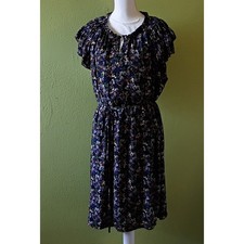 Cottagecore Gothic Moody Boho Black Flutter Sleeve  Dress Womens Plus  XXL 2X picture