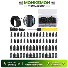 60PCS CAR VACUUM TIRE REPAIR NAIL RUBBER SCREW NAILS W/ SCREWDRIVER TOOLS SET US picture