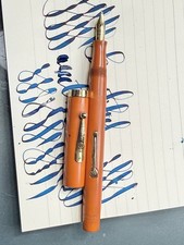 XF Waterman 52 14K Gold Long Tined VERY SOFT Wet Noodle nib (video) picture