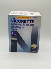 Nicorette 2mg Nicotine Gum Stop Smoking Aid Original 170 Pieces Value Pack picture