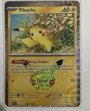 **Error** - Miscut Pikachu 11/30 Celebrations Holo Rare English Pokemon 033/128 picture