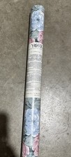 York Wallpaper  1990’s Floral Roses Green Blue pink J Chesterfield 56 sq ft 21 W picture