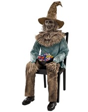 Spirit Halloween 4 Ft 6 In Scary Sitting Scarecrow Animatronic, Multicolor picture