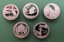 2015~S~ ATB America the Beautiful Quarters Clad Proof Like - Complete 5 Coin Set picture