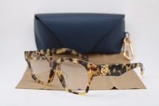 NEW LOEWE LW50091F 056 BROWN HAVNA GOLD AUTHENTIC SUNGLASSES 51-18 picture