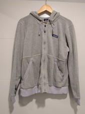 Patagonia Shearling Hoody Womens L Gray Sherpa Fleece Full Zip Hoodie 26135 picture
