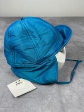 Vintage Nils Skiwear Blue Padded Ski Hat Cap Ear Flaps Neck Flap NOS NWT picture