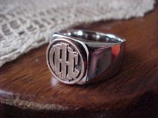 International Harvester IHC Logo Silver Chrome Ring Size #12 NOS Quality Class picture