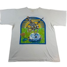Vintage Grateful Dead Skeleton Spring Tour T-Shirt – 1989, Size L, 100% Cotton picture