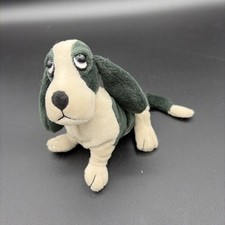 Applause Hush Puppies Basset Hound Dog 4“ Plush Green / Cream Magnetic Ears picture