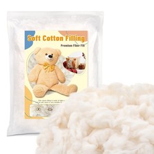 200g/0.44lb Cotton Filling, (7oz-4.4 lb) Natural Cotton Stuffing for Stuffed Cro picture