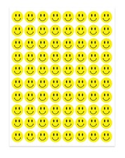 Happy Smiley Face Yellow Dot Stickers - 240 1/2-Inch, picture