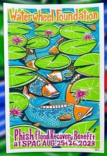 Phish Poster Saratoga 2023 Flood Recovery Waterwheel Jim Pollock AE Signed #/100 picture