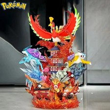 🔥 Pokemon Ho-Oh Raikou Suicune Entei Figure 38cm Resin Statue Anime Action Mode picture