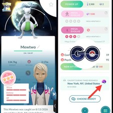 Pokémon Go - Shiny Mewtwo Shundo 10th Anniversary Background ✨ Trade or P.T.C picture