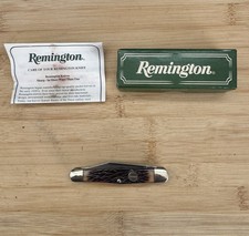 REMINGTON USA R14 STAGLON DELRIN STOCKMAN WHITTLER KNIFE NICE NEW W/BOX picture