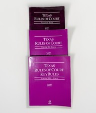 2023 Texas Rules of Court:Key Rules State Federal & Local Volumes 1, III & IIIA picture