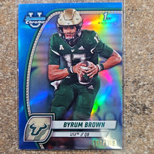 Topps 2024 Bowman U Chrome 1st Byrum Brown #34 Blue Refractor 191/199 RC USF picture