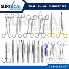 22 Pcs Small Animal Surgery Set German Grade Surgical Veterinary Instrument Kit picture