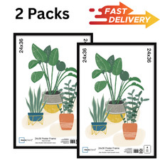 Mainstays 24x36 Black Poster Frame Set of 2 – Wall Mount Display Frames picture