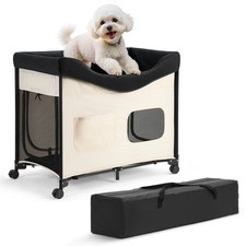 Uimoso Elevated Lounge Pet Bed Foldable Bunk Dog Bed with Wheels & Side Bags XL picture