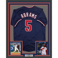 Framed Autographed/Signed CJ Abrams 35x39 Washington Blue Jersey BAS COA picture