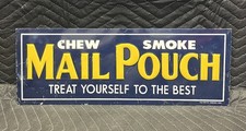 Vintage Mail Pouch Tobacco Embossed Metal Sign (7.5 x 21) picture