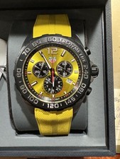 TAG HEUER Formula 1 🟡Yellow Sunburst🟡 Quartz Chronograph CAZ101AM (RUBBEER) 🥳 picture