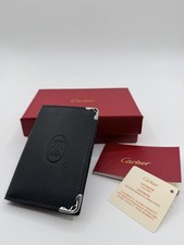 Cartier Must de Cartier Black Leather Card Holder Wallet Made In Italy picture