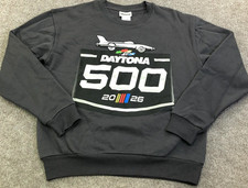 NASCAR 2026 Daytona 500 Sweatshirt Mens 2XL Gray Crewneck  NWT MSRP $59.95 picture