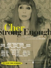 CHER STRONG ENOUGH 1999 Original Promo Trade Ad 8.5x11 Rare Music Memorabilia picture