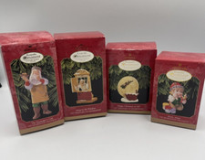 Four (4) Hallmark Collectors Club Christmas Keepsake Ornaments 1997 - 1999 picture