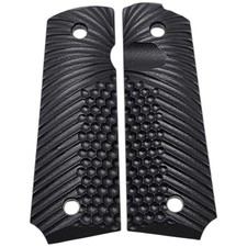 G10 1911 Grips Full Size Black Sunburst Texture Tactical Ambidextrous Cut picture