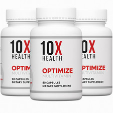 3 PACK Authentic 10X Health Multivitamin Methylated Optimize 90 Caps picture