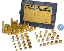 137PCS Brass Pipe Fittings Assortment Kit NPT Extension Adapter,Reducer Bushing, picture