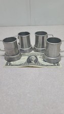 4 Mini Vintage Aluminum Beer Stein Shot Glass Hong Kong  picture