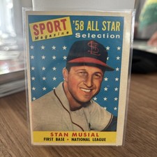 Topps 1958 Topps Stan Musial St. Louis Cardinals All-Star #476 Card EX picture