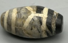 Old Tibetan Phum Dzi Bead Antique Himalayan Stone Talisman Amulet Prayer picture