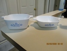 Corning Ware Blue Cornflower Set Petite Pan P-41 & P-43-B No Lids Set of 2 picture