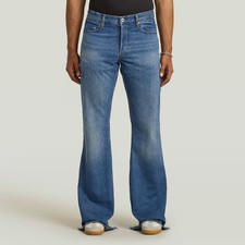 G-Star RAW Triple A Ripped Flare Jeans Antique Faded Niagara Mens Bootcut picture