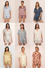 Eberjey Inez Washable Silk Printed Short PJ Set - CHOOSE COLOR - CHOOSE SIZE NEW picture